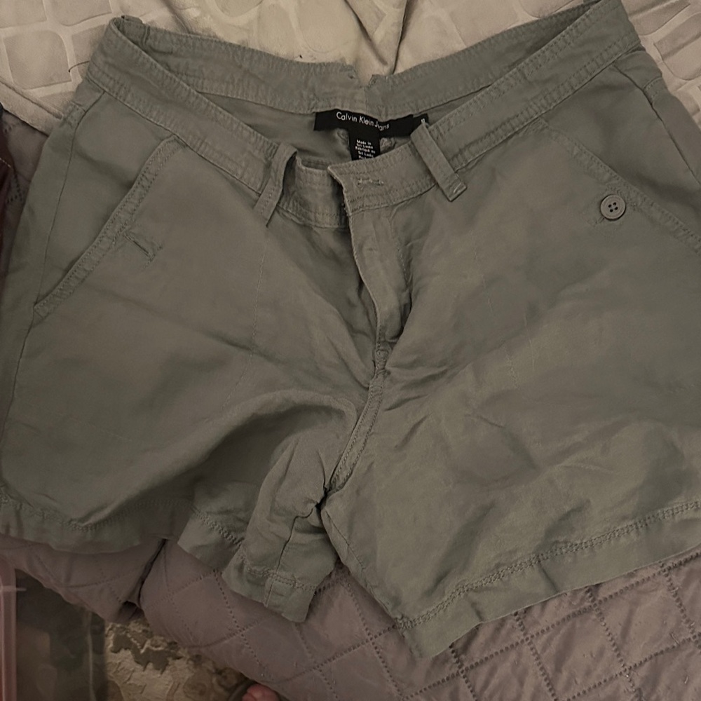 Calvin Klein Sage Green Casual Shorts
